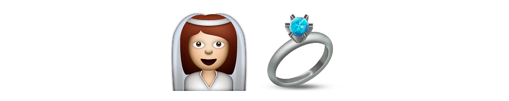 Wedding Band Emoji 2024 | thoughtperfect.com